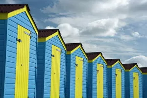 Vibrant Gallery: Colourful beach huts, Littlehampton, West Sussex, England, United Kingdom, Europe