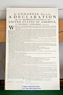 Freedom Collection: Copy of The Declaration of Independence in Free Quarker Meeting House
