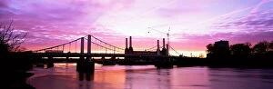 Sun Rise Gallery: Dawn over Battersea Power Station and Chelsea Bridge, London, England, United Kingdom