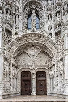 Decorated Manueline Gothic doorway to the Mosteiro dos Jeronimos (Hieronymites Monastery)