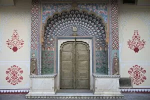 Indian Architecture Gallery: Door, City Palace, Jaipur, Rajasthan, India, Asia