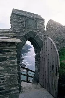 Door Collection: Doorway, Tintagel Castle, Cornwall, England, United Kingdom, Europe