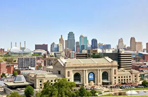 Column Collection: Downtown skyline of Kansas City and Union Station, Kansas City, Missouri, United States