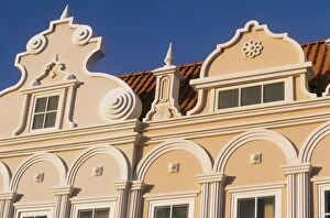 Indian Architecture Gallery: Dutch style gables show colonial influence, Oranjestad, Aruba, Caribbean, Central America
