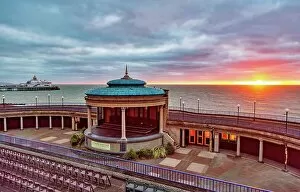 Pillars Collection: Eastbourne Bandstand and Pier at dawn, Eastbourne, East Sussex, England, United Kingdom, Europe
