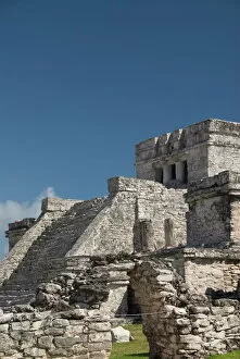 Stair Gallery: El Castillo (the Castle) at the Mayan ruins of Tulum, Quintana Roo, Mexico, North America
