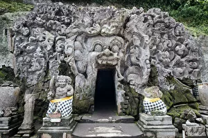 Tourist Attractions Gallery: Elephant Cave Temple in the Sacred Monkey Forest Sanctuary, Ubud, Bali, Indonesia, Southeast Asia