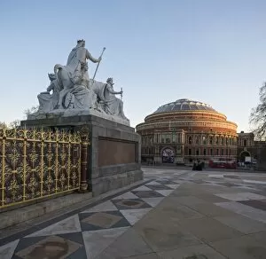 Exterior of the Royal Albert Hall from The Albert Memorial, Kensington, London, England