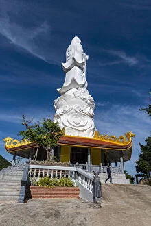 Tourist Attractions Gallery: Giant Buddha statue, Ho Quoc Pagoda Buddhist temple, island of Phu Quoc, Vietnam