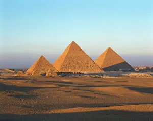 Egypt Collection: Giza Pyramids, Giza, UNESCO World Heritage Site, Cairo, Egypt, North Africa, Africa