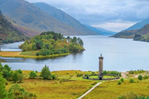 Memorial Collection: Glenfinnan Monument to 1745 landing of Bonnie Prince Charlie at start of Jacobite Uprising
