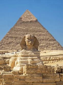 Egypt Collection: The Great Sphinx of Giza, a limestone statue of a reclining sphinx, UNESCO World Heritage Site