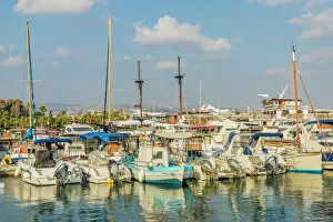 Seafront Gallery: The harbour in Paphos, Cyprus, Mediterranean, Europe