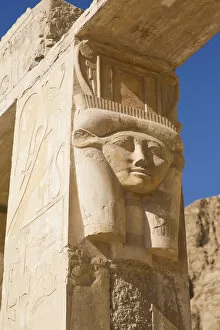 Hatshepsut Mortuary Temple Gallery: Hathor Column, Temple of Hathor, Hatshepsut Mortuary Temple (Deir el-Bahri)