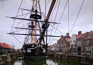 Dock Collection: HMS Trincomalee, British Frigate of 1817, at Hartlepools Maritime Experience