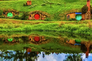 Door Collection: Hobbit Houses, Hobbiton, North Island, New Zealand, Pacific