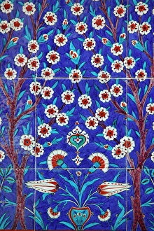 Wall Collection: Iznik tiles in Topkapi Palace, Istanbul, Turkey, Europe