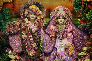 Female Likeness Gallery: Krishna and Rada statues in Bhaktivedanta Manor ISKCON (Hare Krishna) temple