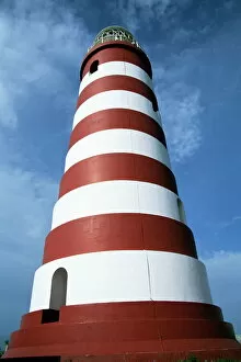 West Indian Collection: Lighthouse, Hopetown, Abaco, Bahamas, West Indies, Central America