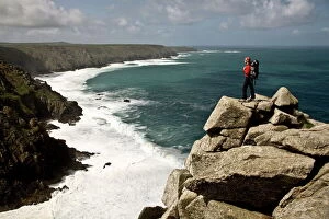 Getting Away From It All Gallery: Looking west towards Cape Cornwall and Lands End from Bosigran Cliff, West Penwith