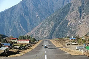 Nepal Collection: Lukla Airport and Runway, Solu Khumbu Region, Nepal, Himalayas, Asia