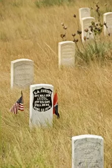 Grave Yard Collection: Memorial to General George Custer at the Little Bighorn Battlefiled National Monument