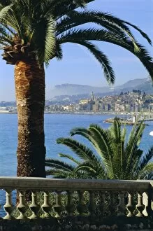 Balcony Collection: Menton, Alpes Maritimes, Provence, French Riviera, France, Europe