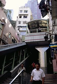 Stair Gallery: Mid-Levels escalator, Hong Kong Island, Hong Kong, China, Asia