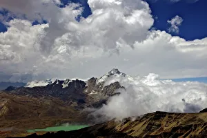 Mount Huayna Potosi viewed from Mount Chacaltaya, Calahuyo, Cordillera real, Bolivia, Andes, South America Mount Huayna Potosi viewed from Mount Chacaltaya, Calahuyo, Cordillera real, Bolivia, Andes, South America