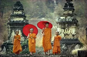 Umbrella Collection: Novice Buddhist monks