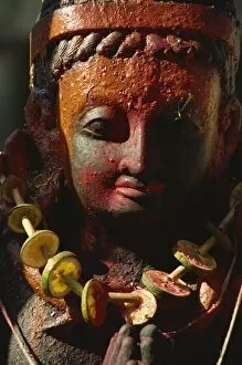Garuda Gallery: Detail ofdecorated Garuda image, Patan, Kathmandu Valley, Nepal, Asia