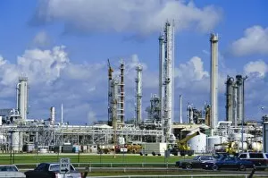 Towering Gallery: Oil refinery on bank of Mississippi near Baton Rouge