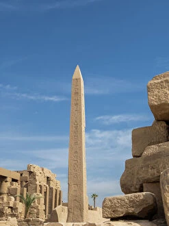 Ancient Egyptian Culture Collection: Oobelisk of Thutmosis I, Karnak Temple Complex, comprises a vast mix of temples, pylons, and chapels