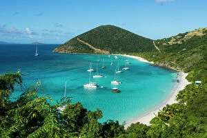 Tranquil Collection: Overlook over White Bay, Jost Van Dyke, British Virgin Islands, West Indies, Caribbean