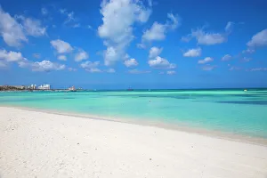 Netherlands Antilles Gallery: Palm Beach, Aruba, Lesser Antilles, Netherlands Antilles, Caribbean, Central America
