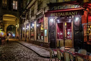 Cobble Collection: Parisian cafe, Paris, France, Europe