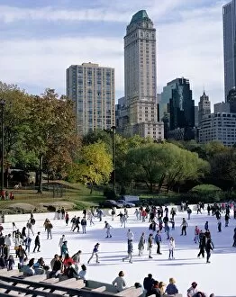 Leisure Time Collection: People skating in Central Park