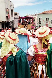 Men And Women Gallery: People wearing traditional dress during Corpus Christi celebration, La Orotava