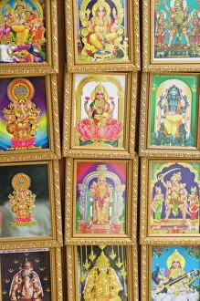 Spiritualism Gallery: Pictures of various Hindu Gods for sale in Little India