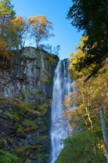 Refreshing Gallery: Pistyll Rhaeadr Waterfalls, Llanrhaeadr ym Mochnant, Berwyn Mountains, Powys, Wales