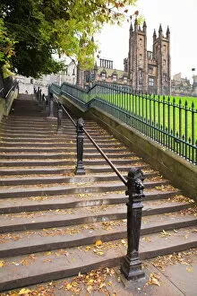 Railing Collection: Playfair Steps, Edinburgh, Lothian, Scotland, United Kingdom, Europe