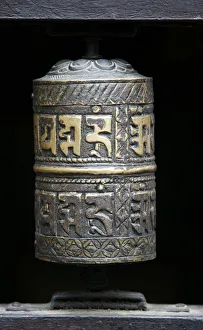 Patan Gallery: Prayer wheel, Golden Temple, Patan, Nepal, Asia