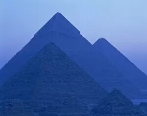 Egypt Collection: Pyramids at Giza, UNESCO World Heritage Site, Cairo, Egypt, North Africa, Africa