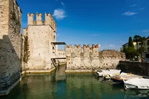 Sirmione Collection: Ramparts of Scaliger Castle dating from the13th century, Sirmione, Lake Garda, Brescia province
