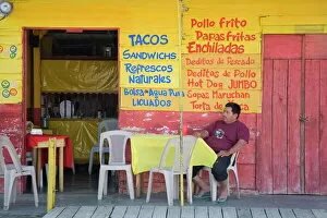 Seated Gallery: Restaurant in Puerto Corinto, Department of Chinandega, Nicaragua, Central America