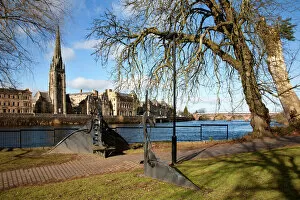Railing Collection: Across the River Tay from Norrie Miller Park, Perth, Perth and Kinross, Scotland