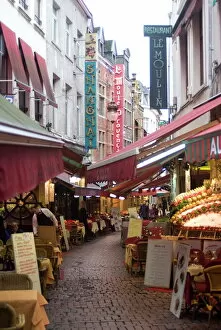 Brussels Collection: Rue des Bouchers, near Grand Place, Brussels, Belgium, Europe