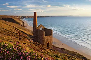Old Ruins Collection: Ruins of Wheal Coates Tin Mine engine house, near St Agnes, Cornwall, England