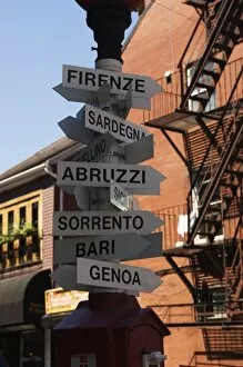Stair Gallery: Signpost to Italian cities