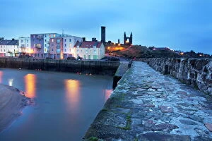 Wall Collection: St. Andrews Harbour before dawn, Fife, Scotland, United Kingdom, Europe